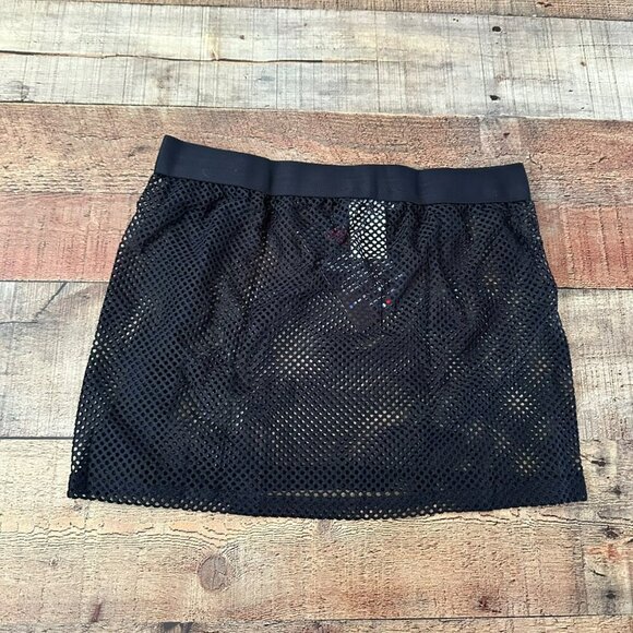 Trendy Mesh Skirt By TOF Paris Black Designed Sewn In Paris Stylish Fetish Wear - Picture 9 of 9